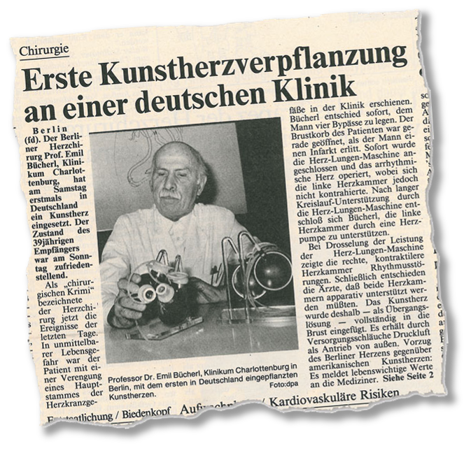 Erstes Kunstherz in Deutschland
